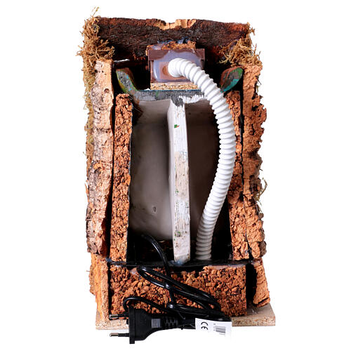 Waterfall with pump figurine, 30x15x30 cm nativity scene 8-10 cm 5