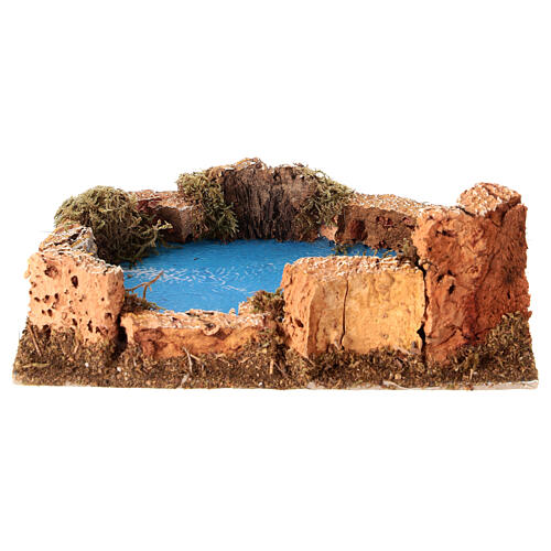 Petit étang pour crèche 10-12 cm 20x10x15 cm 4