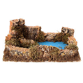 Laghetto per presepe 10-12 cm 20x10x15 cm