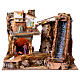 Presepe con natività luce e cascata 45x60x35 cm presepe 10 cm s1