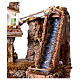 Presepe con natività luce e cascata 45x60x35 cm presepe 10 cm s4