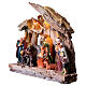 Décor avec Nativité 20x22x5 cm résine lumière LED crèche 14-16 cm s2