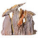 Ambientazione con natività 20x22x5 cm resina luce led presepe 14-16 cm s4