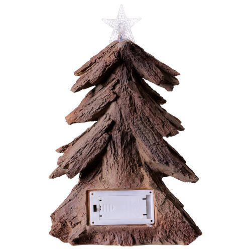 Heilige Familie und Weihnachtsbaum mit Beleuchtung – 25 × 15 × 10 cm 5