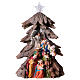 Natività albero di Natale con luce 25x15x10 cm s1