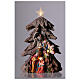 Natività albero di Natale con luce 25x15x10 cm s2