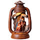 Natività lanterna 20x10cm resina con luce led bianco freddo s1