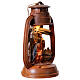 Nativity Holy Family lantern 20x10cm resin with cold white LED light s3