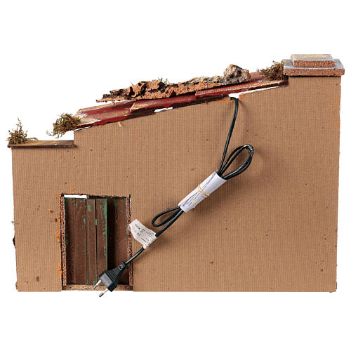 Capanna natività presepe 16 cm luce 50x35x25 cm 6