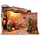Capanna natività presepe 16 cm luce 50x35x25 cm s1