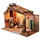 Capanna natività presepe 16 cm luce 50x35x25 cm s3