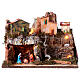 Cabaña Natividad con luces 20x30x20 cm s1