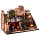 Cabaña Natividad con luces 20x30x20 cm s2