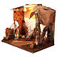 Illuminated stable for 16 cm Nativity Scene, 45x30x40 cm s2