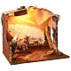 Capanna illuminata 45x30x40 cm presepe 16 cm  s4