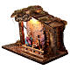 Stable with Nativity Scene of 10-12 cm, lights and figurines, 25x30x20 cm s3