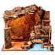 Capanna natività con luce 35x45x30 cm presepe 10-12 cm s5