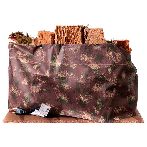 Szenerie mit Krippenstall und Geburt-Christi-Darstellung – für 10-cm-Krippe, 40 × 60 × 30 cm 7