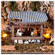 Scenografia natività con capanna 40x60x30 cm presepe 10 cm s4