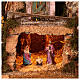 Illuminated setting with 10 cm Nativity Scene, 75x40x50 cm s2