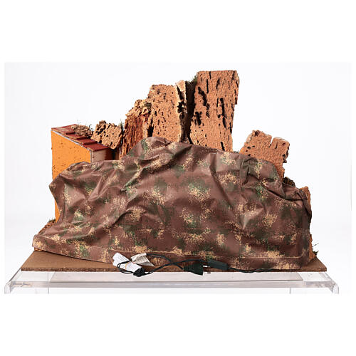 Illuminated Setting 75x40x50 cm for 10 cm Nativity Scene 7