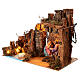 Nativity stable of 35x20x20 cm with figurines and lights for 10-12 cm Nativity Scene s3