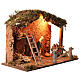 Cabaña con Natividad belén 16 cm luz 50x40x30 cm s6