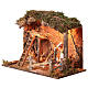 Cabane avec Nativité et lumières pour crèche 16 cm 50x40x30 cm s3