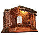 Stable of 30x40x20 cm with light for 12-14 cm Nativity Scene s1