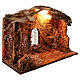 Cabaña 30x40x20 cm con luz belén 12 - 14 cm s2