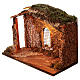 Nativity scene stable with light 30x40x20 cm for 12-14 cm s3