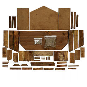 Conjunto cabana para montagem 50x20x25 cm presépio 10-12 cm
