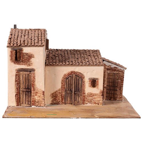 Aldeia clássica 25x45x30 cm para presépio de 10 cm 1