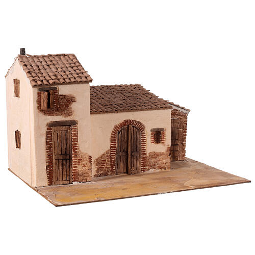 Classic village set 25x45x30 cm for 10 cm nativity scene 3
