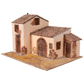 Classic village setting of 30x45x35 cm for 12 cm Nativity Scene