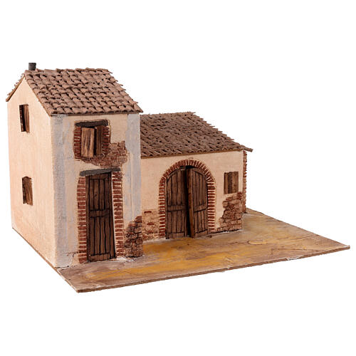 Décor village classique 30x45x35 cm pour crèche 12 cm 3