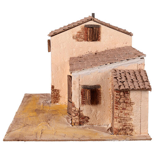 Décor village classique 30x45x35 cm pour crèche 12 cm 4