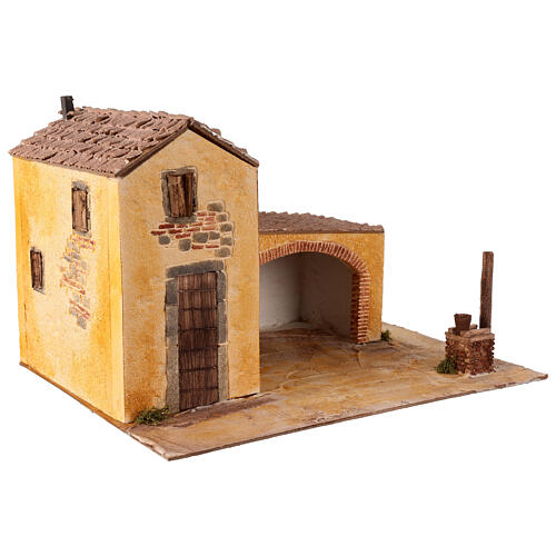 Kleines Dorf – klassische Szenerie, für 10-cm-Krippe, 25 × 40 × 30 cm 3