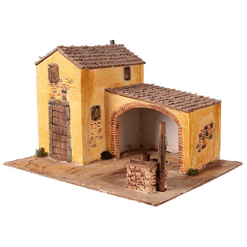 Antico borgo colorato 25x45x35 cm per presepe 12 cm 2