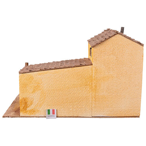 Zabytkowe kolorowe miasteczko 25×45×35 cm do szopki z figurkami 12 cm 5