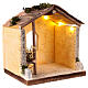 Cabane avec LED 25x25x20 cm crèche 10 cm s3