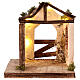 Stable with ruined roof and LED lights for 10 cm Nativity Scene, 25x25x20 cm s1