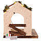 Stable with ruined roof and LED lights for 10 cm Nativity Scene, 25x25x20 cm s4