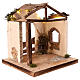 Cabaña con luz led 25x25x20 cm belén 12 cm s3