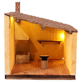 Blacksmith's shop for 12 cm Nativity Scene, 30x25x20 cm