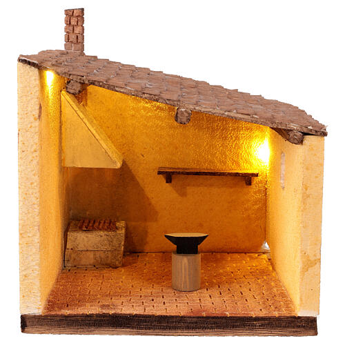 Blacksmith's shop for 12 cm Nativity Scene, 30x25x20 cm 1