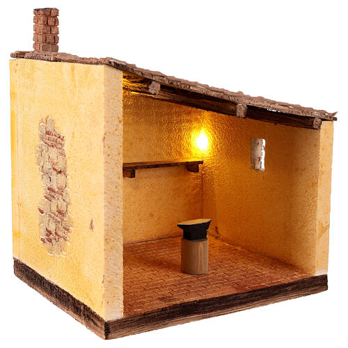 Casa del fabbro 30x25x20 cm presepe da 12 cm 3