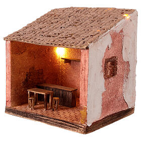 Décor taverne 25x25x20 cm pour crèche 10 cm