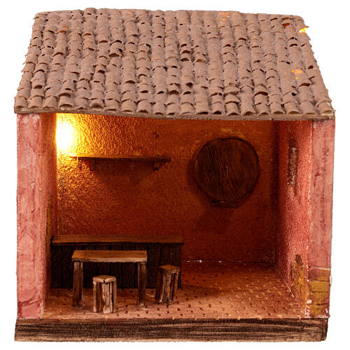 Décor taverne 25x25x20 cm pour crèche 10 cm 1