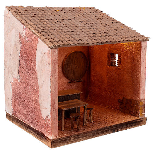 Tavern setting, 25x25x20 cm, 12 cm Nativity Scene 2